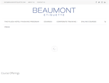Tablet Screenshot of beaumontetiquette.com